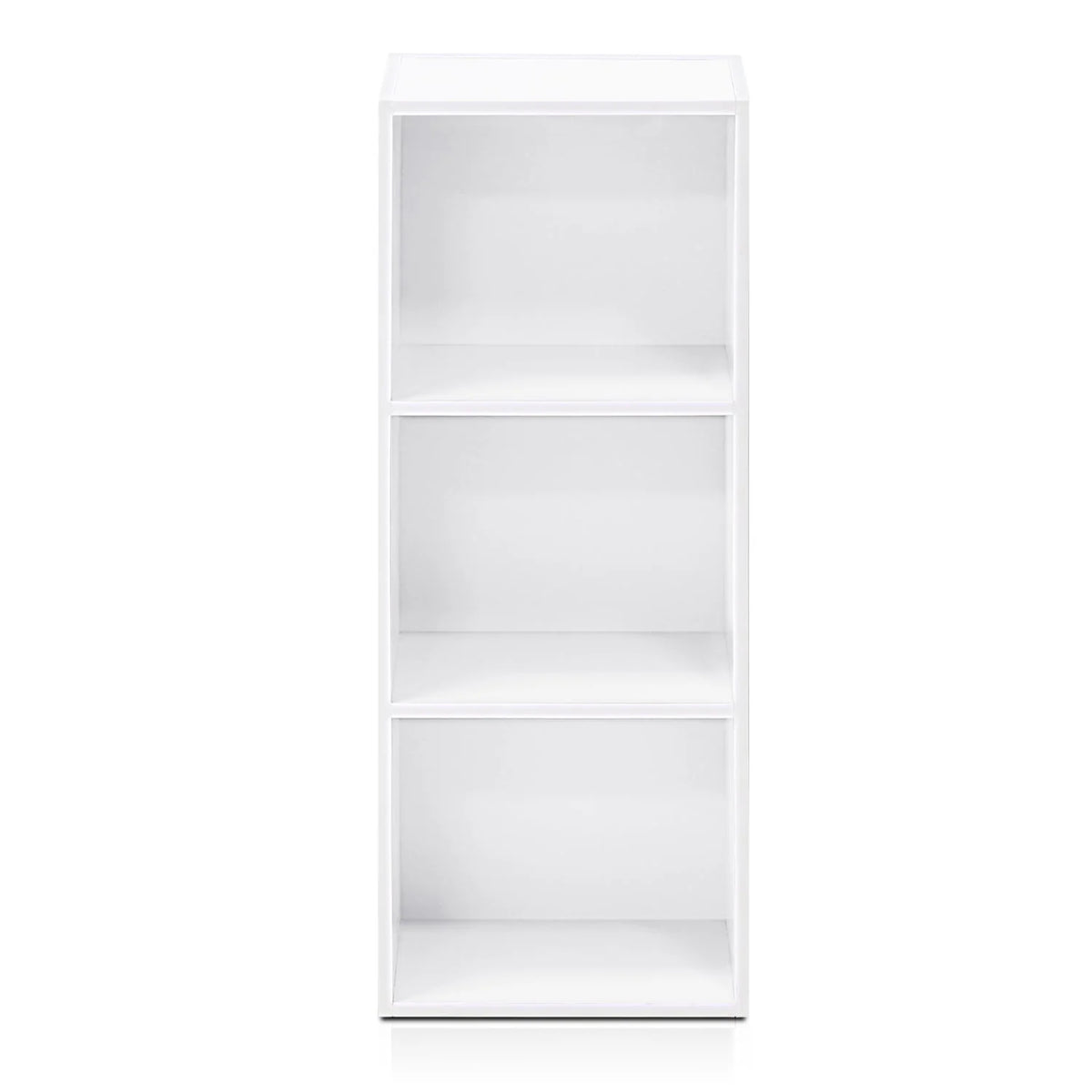 White 3 Tier Open Shelf Bookcase T521