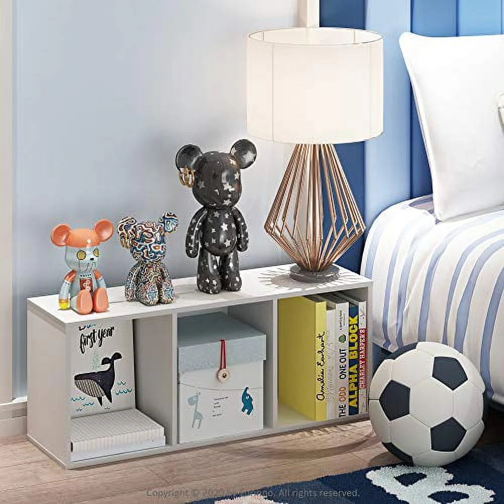 White 3 Tier Open Shelf Bookcase T521