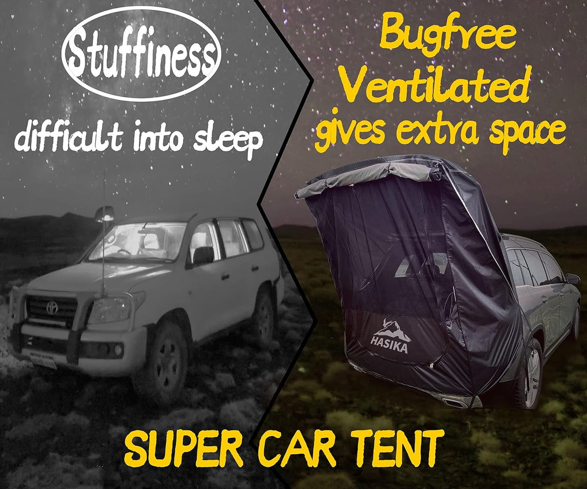Waterproof Tailgate Shade Awning Tent for Car Camping SUV Yellow G592