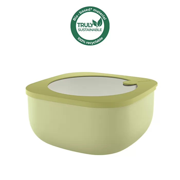 Shallow Airtight Fridge Freezer Microwave Containers 1900cc Avocado Green P9170