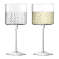 Clear Wicker Wine Glass Set of 2 R658