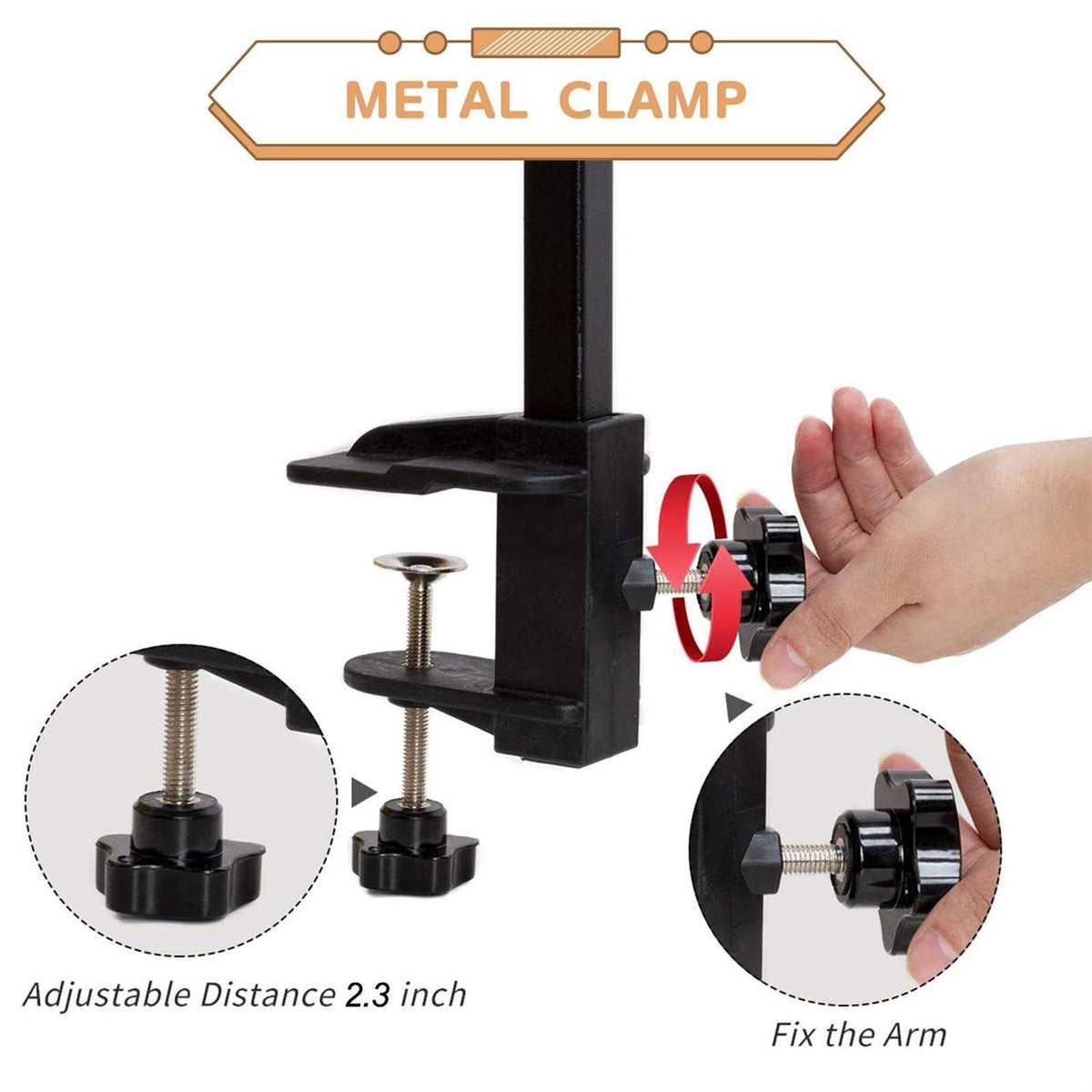 Dog Grooming Table Arm with Clamp and Post W565