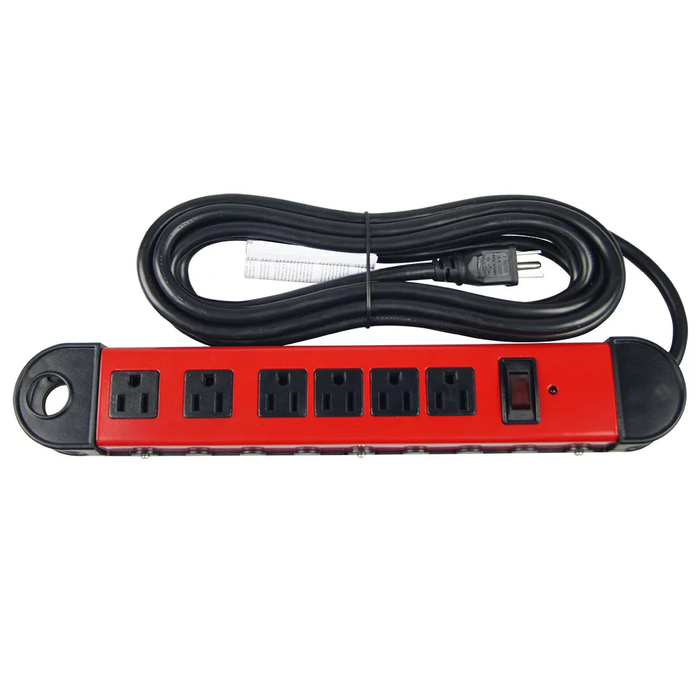 6-Outlet 15ft Cord Metal Surge with 500-Joule Protection R335