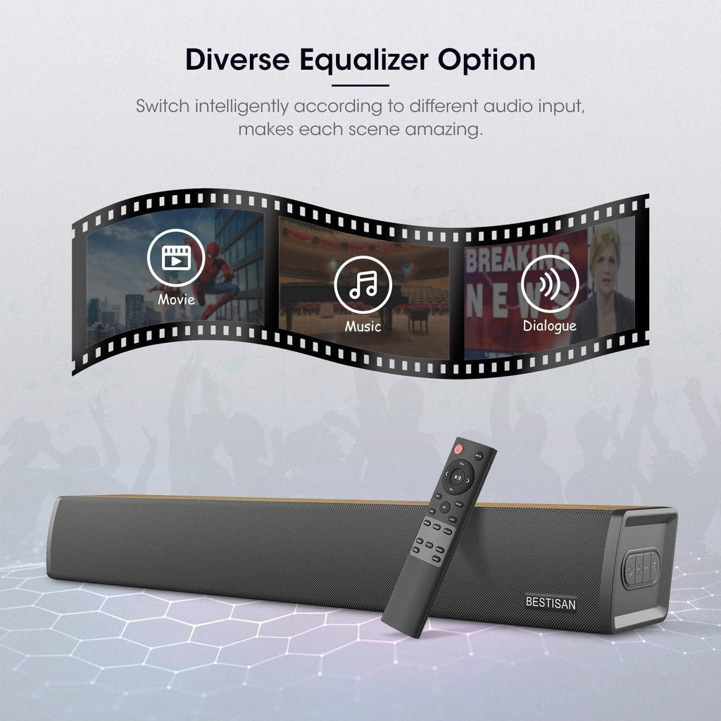 2.0 Channel Sound Bar with Wired and Wireless Bluetooth P217