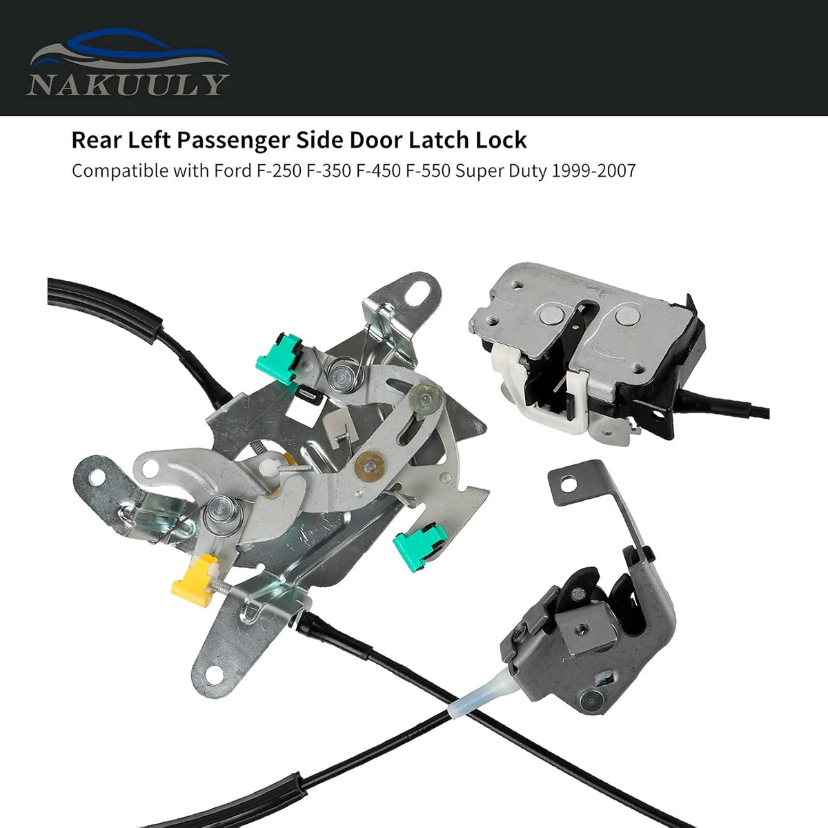 Left Driver Side Rear Door Lock Latch & Cable I4894