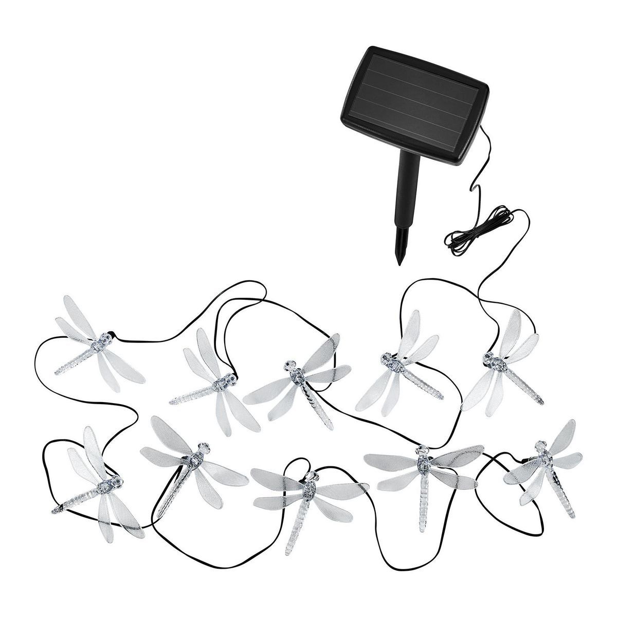 Solar Dragonfly LED String Lights 10-Piece J1904