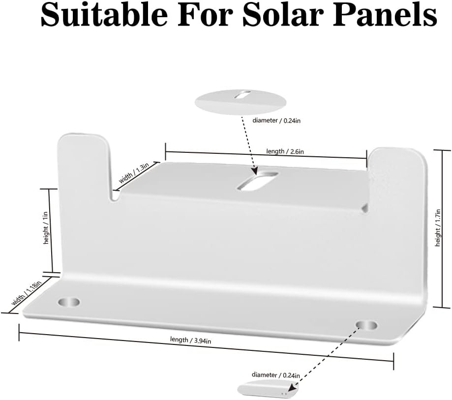 Solar Panel Mounting Brackets with Nuts and Bolts, Aluminum, Set of 4 Y439188