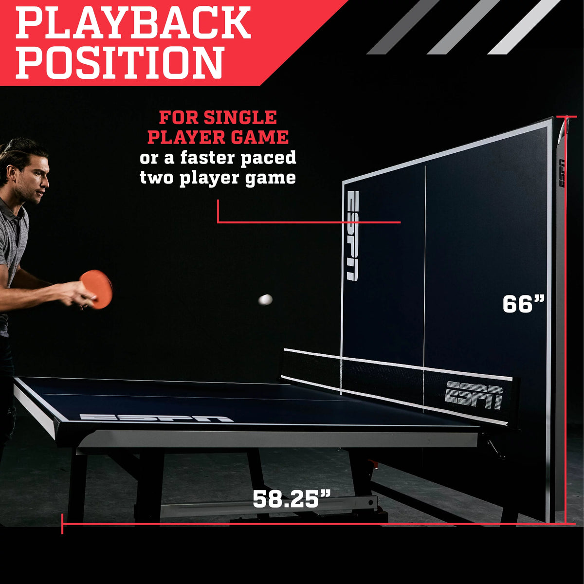 Official Size 2 Piece Table Tennis Table with Table Cover U14375