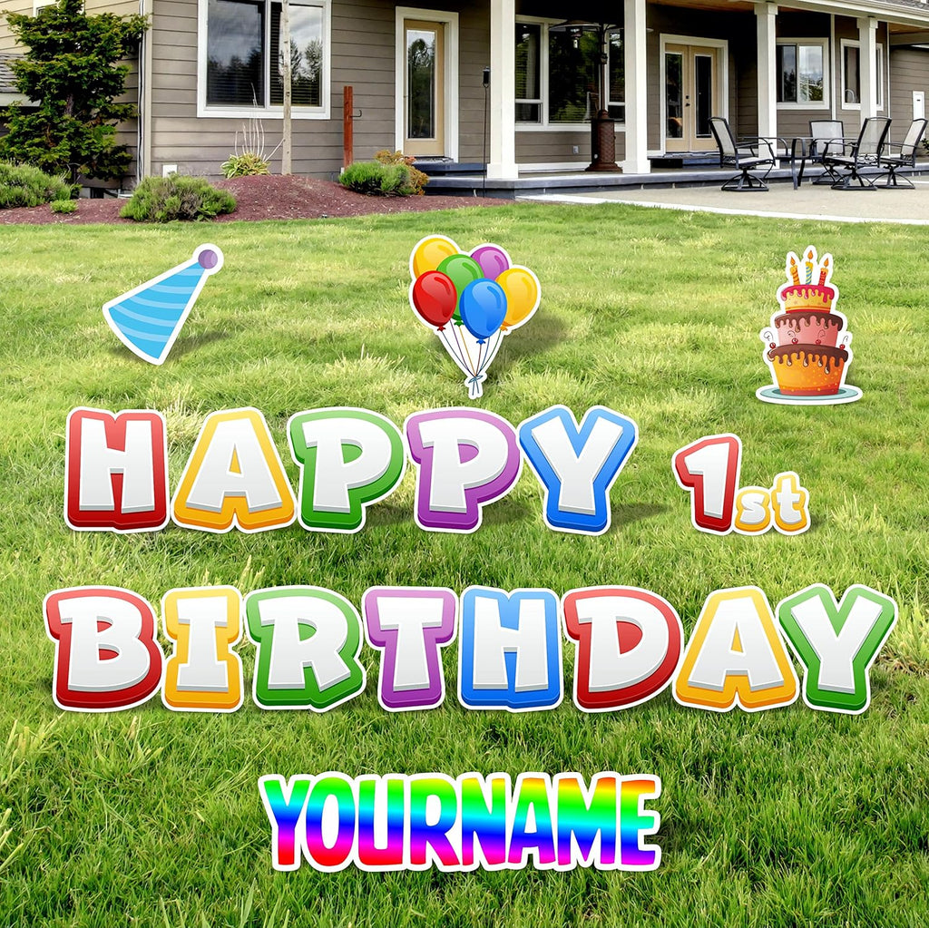 Happy Birthday Lawn Signs 13 Inch 18 Inch Q20741