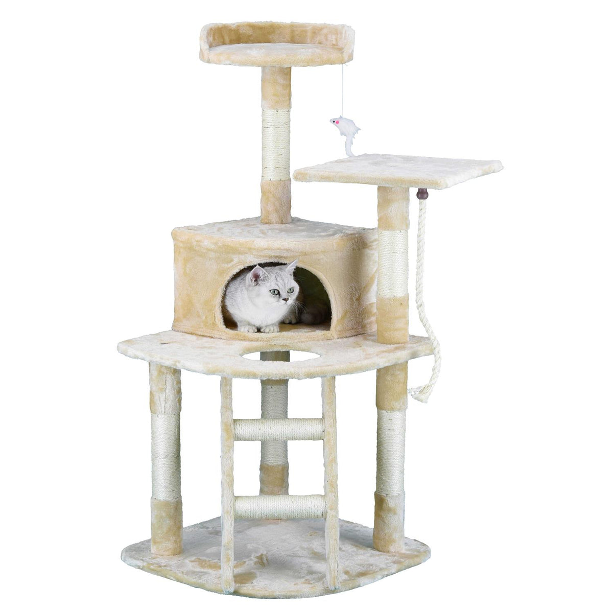 49 in. Cat Tree Condo with Sisal Covered Posts P2060