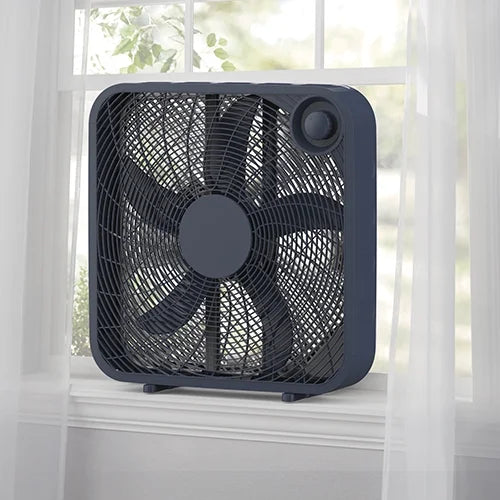 Black 3-Speed Portable Box Fan K3172