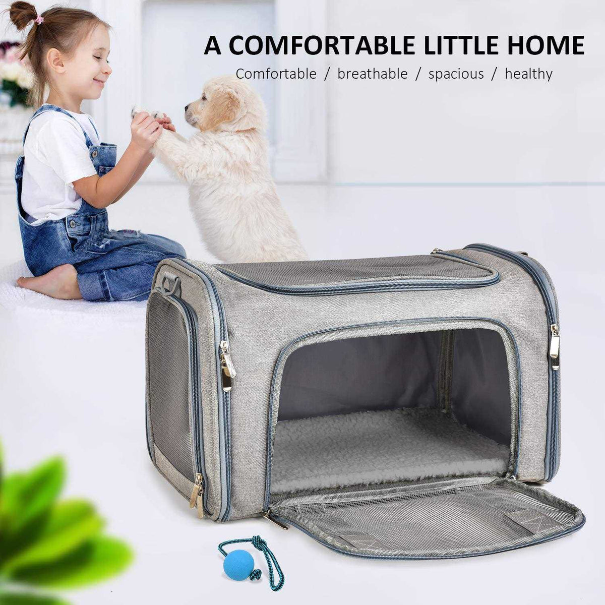 Cat Dog Pet Carrier for Small Medium Cats Puppies up to 15 Lbs Y852372