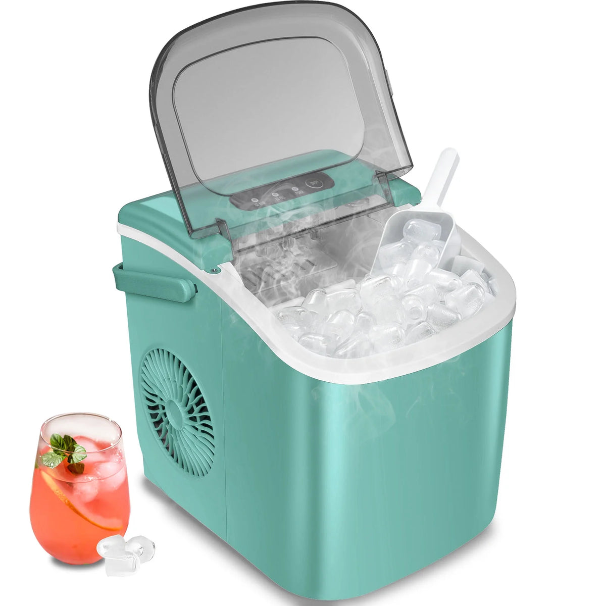 Portable Countertop Ice Maker with Handle, 26lbs/24H, Black L97897