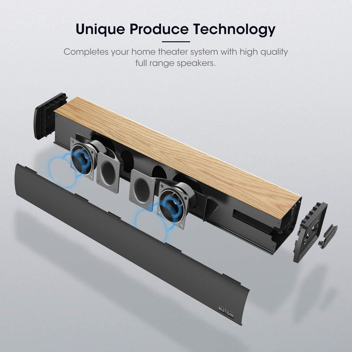 2.0 Channel Sound Bar with Wired and Wireless Bluetooth P217