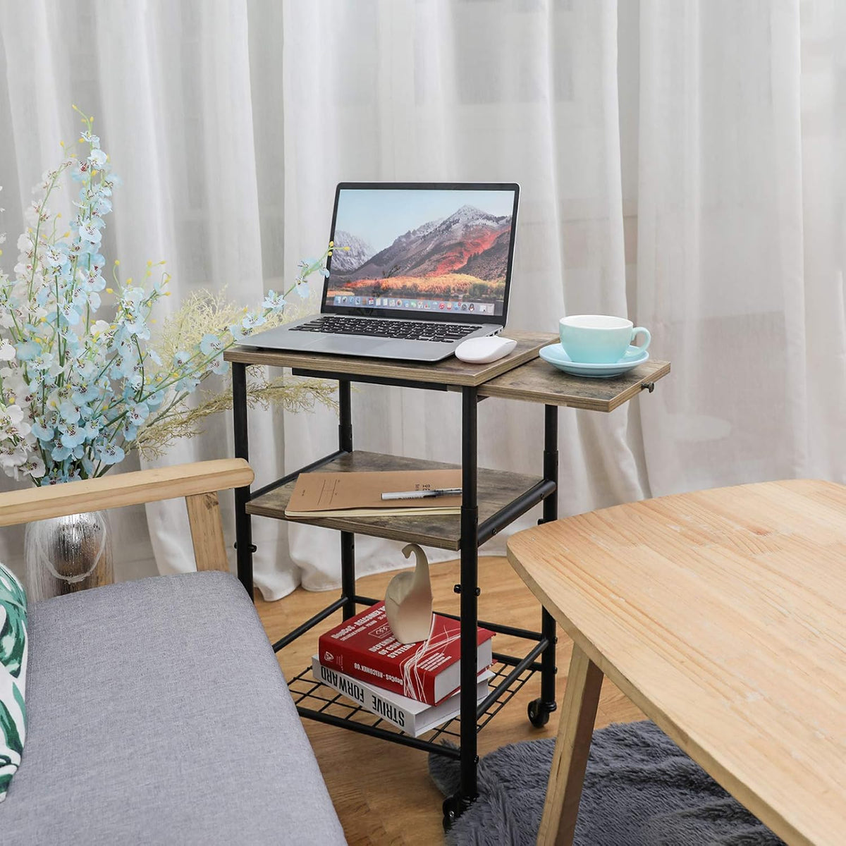 Adjustable Height 3-Tier End Table Z475