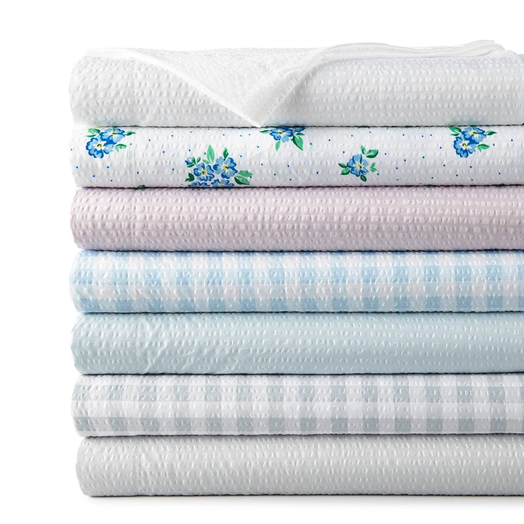 Purple Cal. King Seersucker Sheet Set C447557
