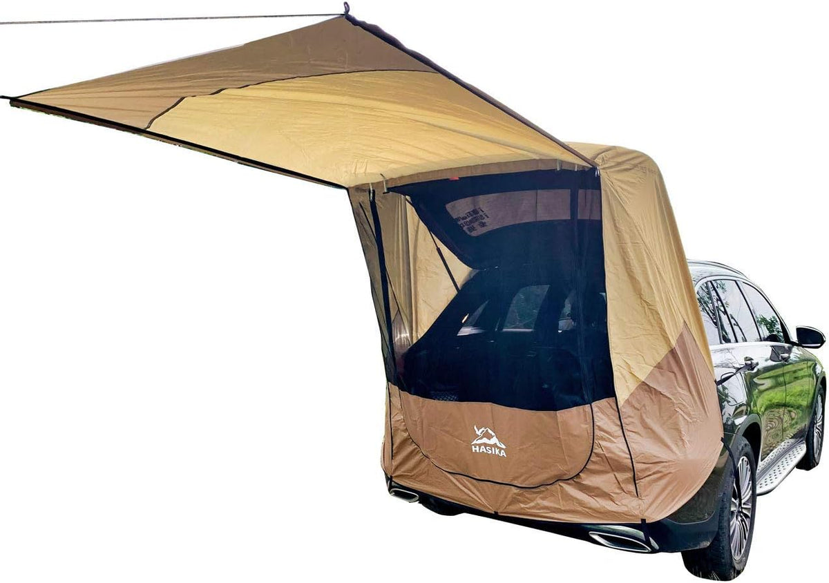 Waterproof Tailgate Shade Awning Tent for Car Camping SUV Yellow G592