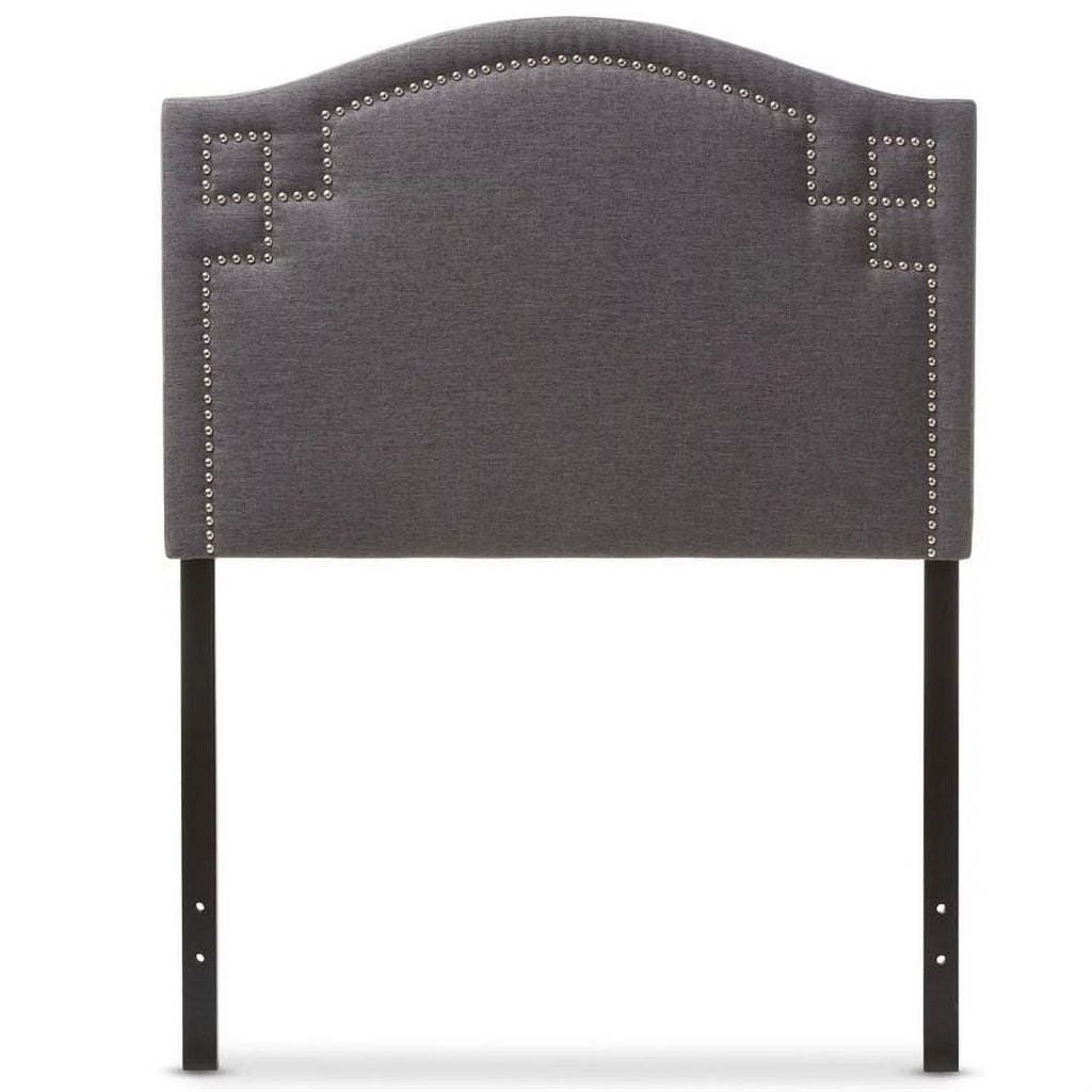 Upholstered Twin Headboard in Dark Gray T4395