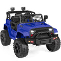 12V Kids Ride On Truck Car with Parent Remote Control, Spring Suspension, LED Lights, Black U3018
