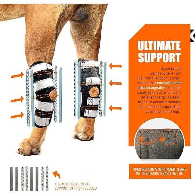 3-in-1 Dog Rear Leg Support Splint Braces J15819