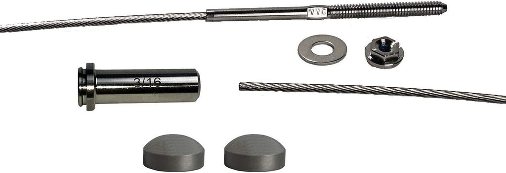 Stainless Steel Cable Railing Kit for Metal Posts, 3/16 Inch 25 Feet E856