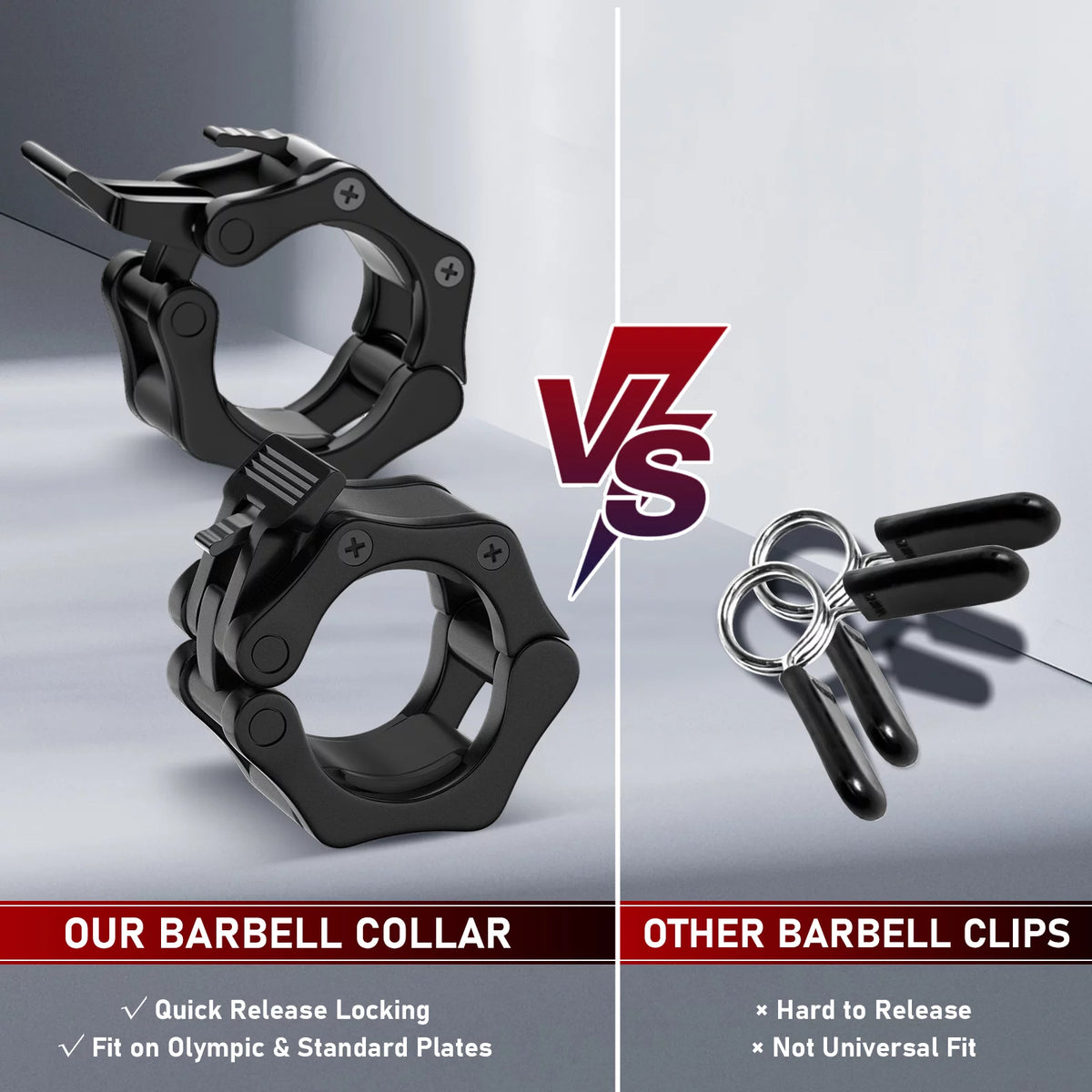 Olympic Barbell Clamps 2 inch 2pcs Quick Release J582
