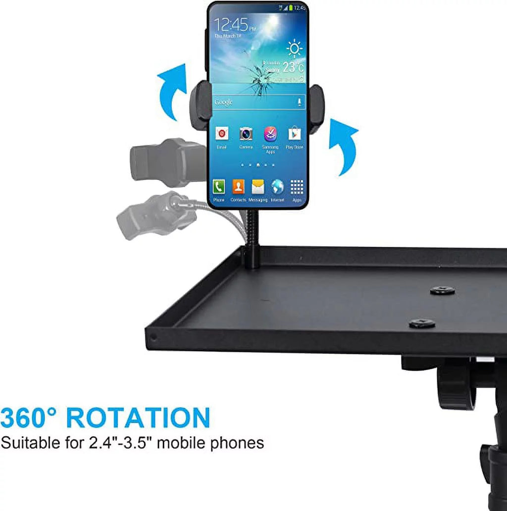 Adjustable Projector Stand Tripod with Gooseneck Phone Holder P9068