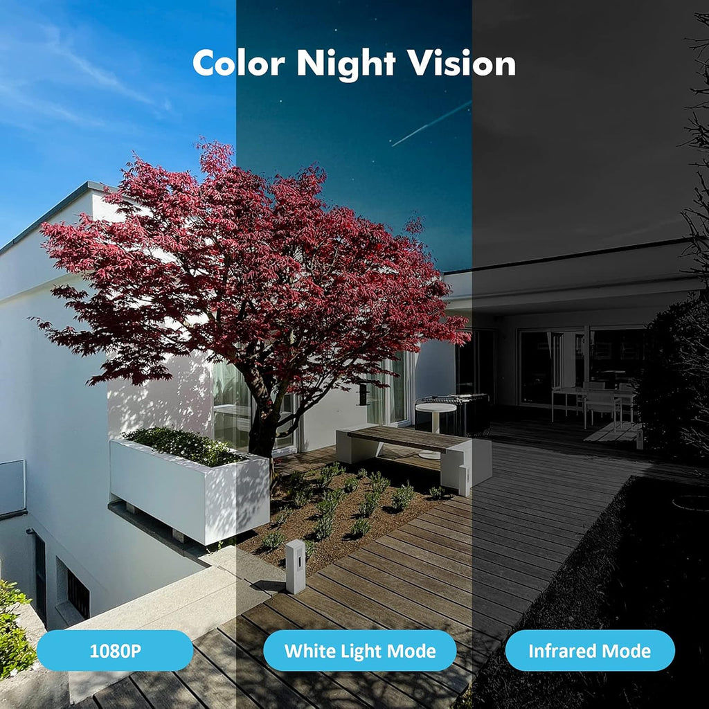 Wireless Solar Security Camera with Siren and Spotlight Q39301