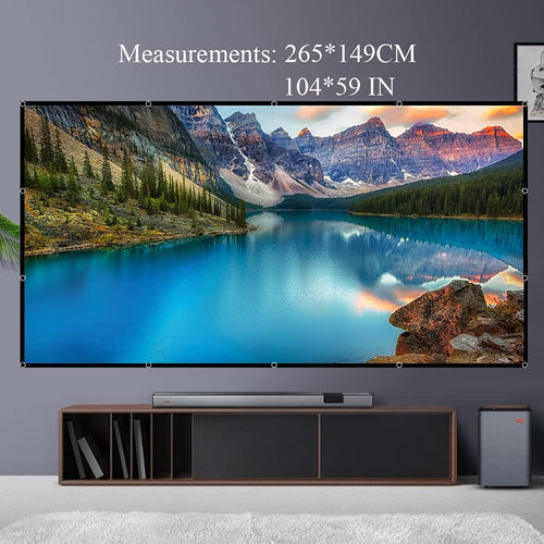 120 inch Portable Foldable Projector Screen with Carrying Bag G742