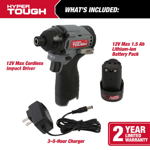 12V Max Lithium-Ion Cordless Brushless Impact Driver with Battery and Charger U635