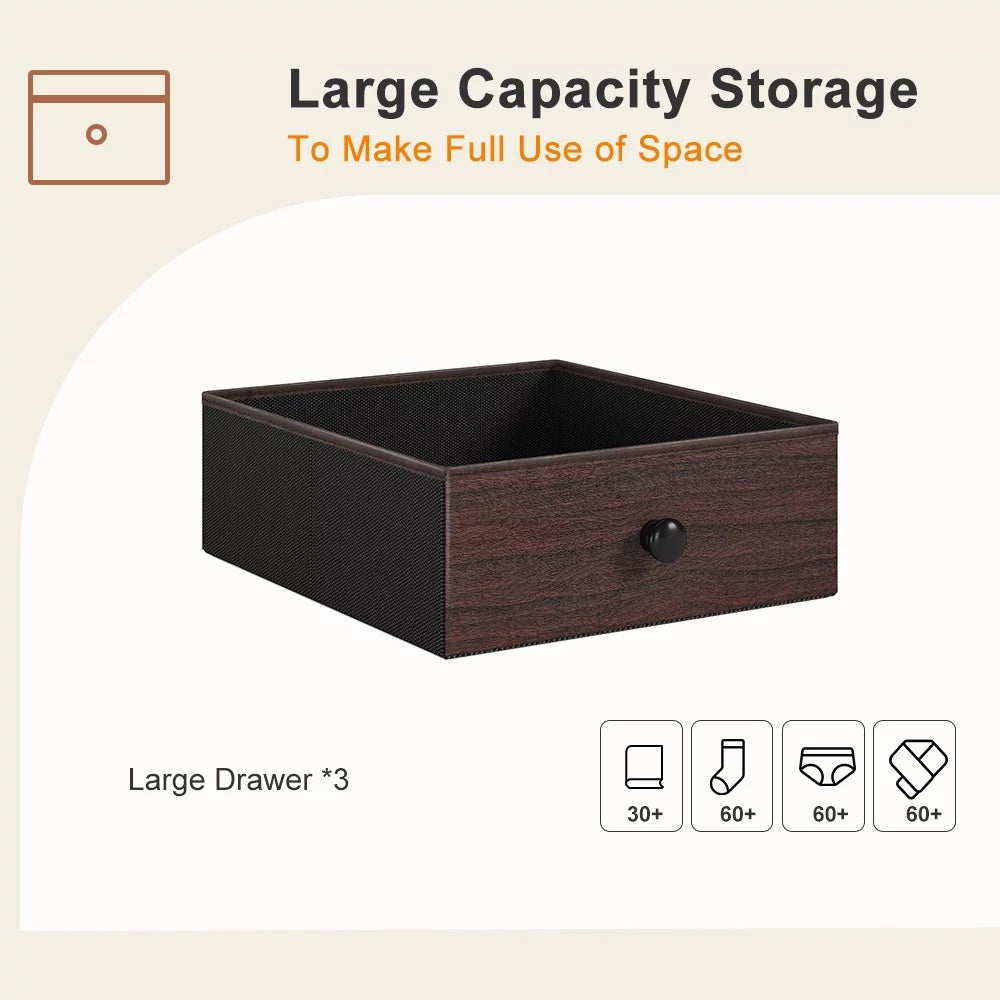 Rustic Brown Nightstand with Charging Station Set of 2 S997848
