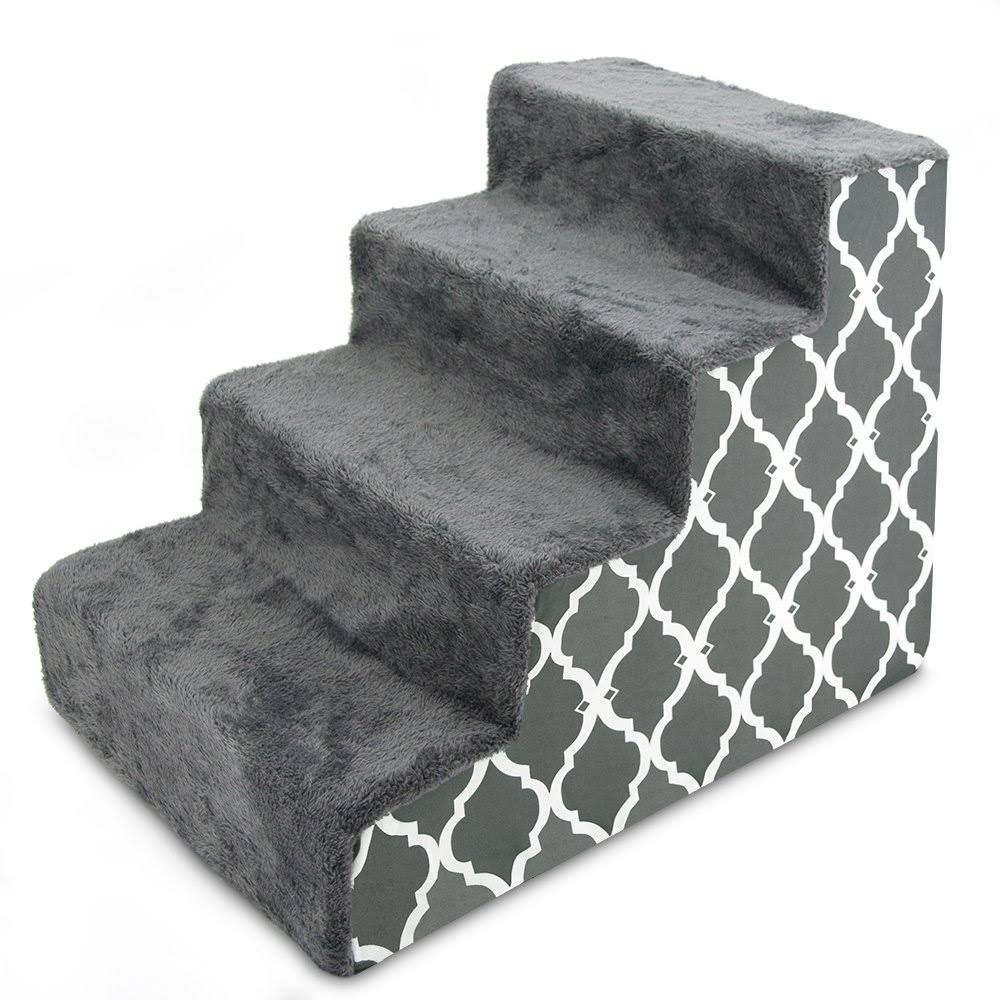 Lattice Print Foam Cat & Dog Stairs Z696