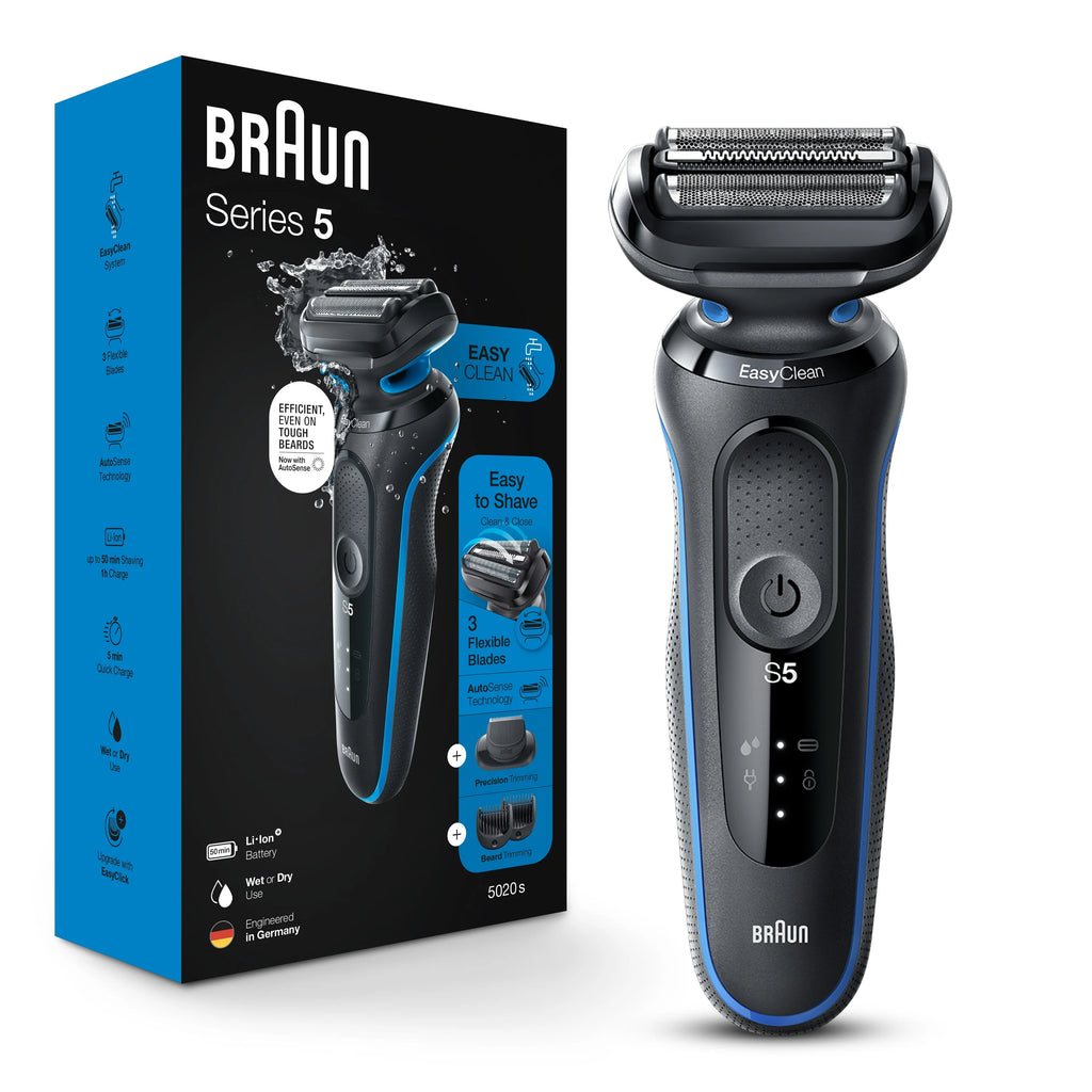 Electric Shaver with Beard Trimmer, Wet & Dry, Rechargeable, Cordless Foil Shaver, Blue U1383
