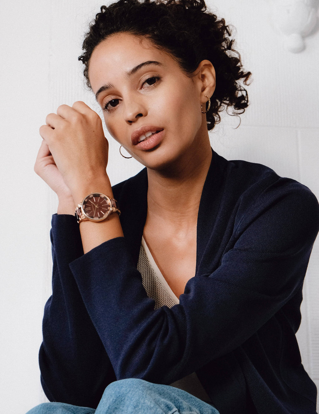 Open-Front Cardigan V408
