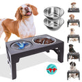 Elevated Slow Feeder Dog Bowls Set with 5 Adjustable Heights K278