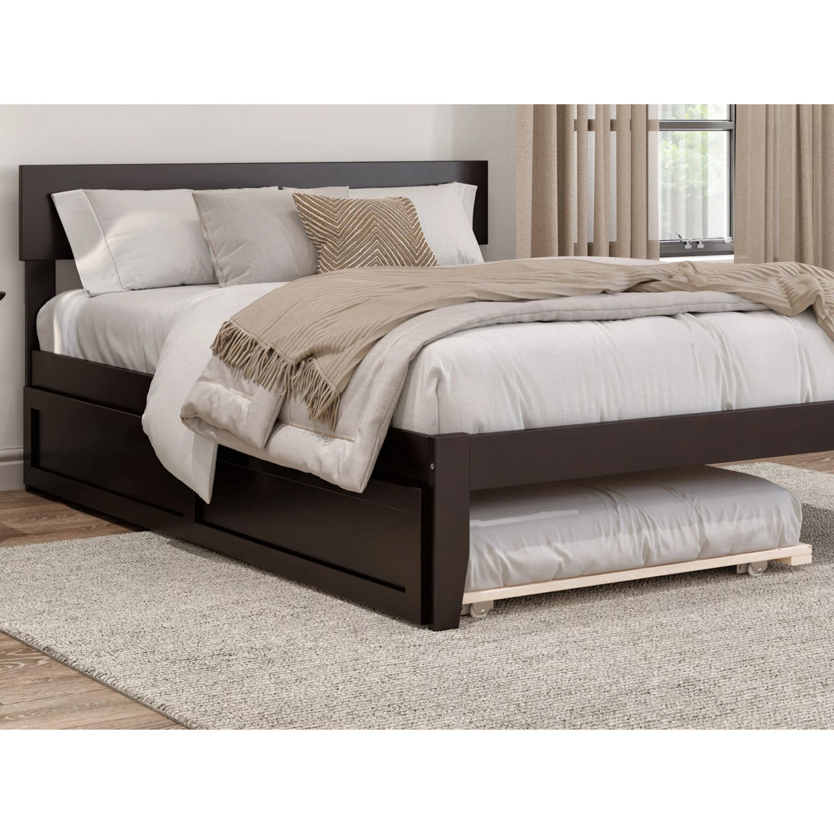 Twin Trundle Bed in Espresso T4616