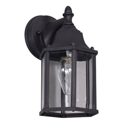 Black 1-Light Outdoor Wall Lantern X658105