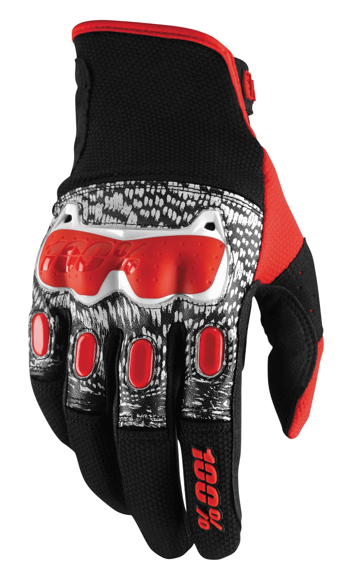 Derestricted Gloves Medium Black White Red K77909
