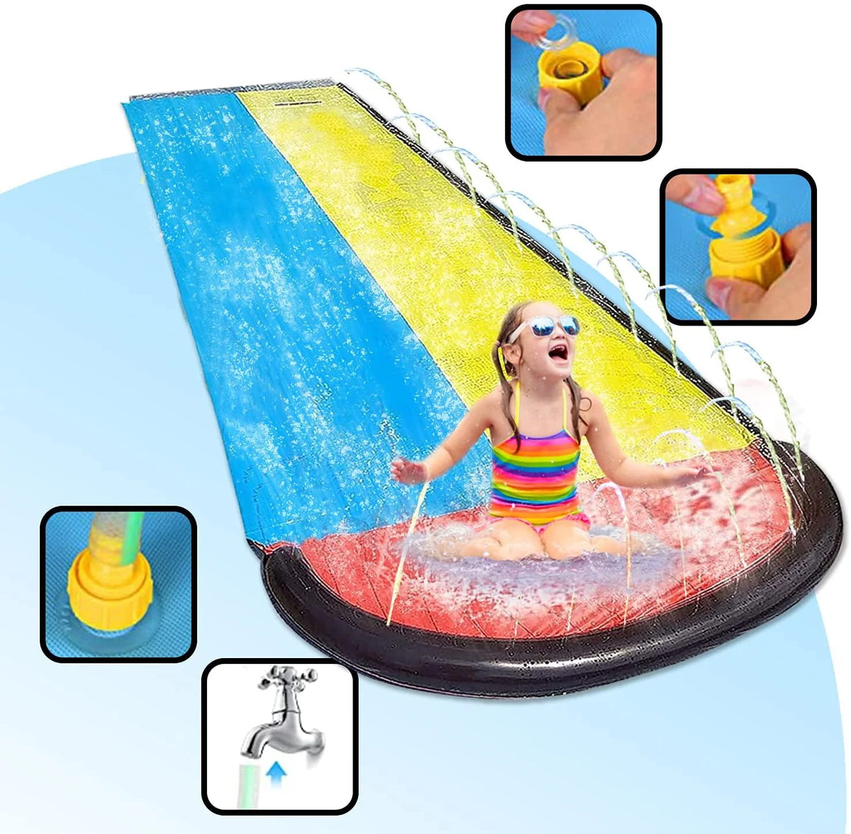 15.5ft Water Slide with Crash Pads N15078