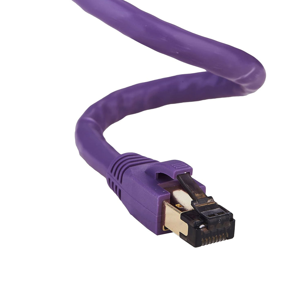 Cat8 Purple 75FT SFTP Ethernet Patch Cable 26AWG Copper C960194