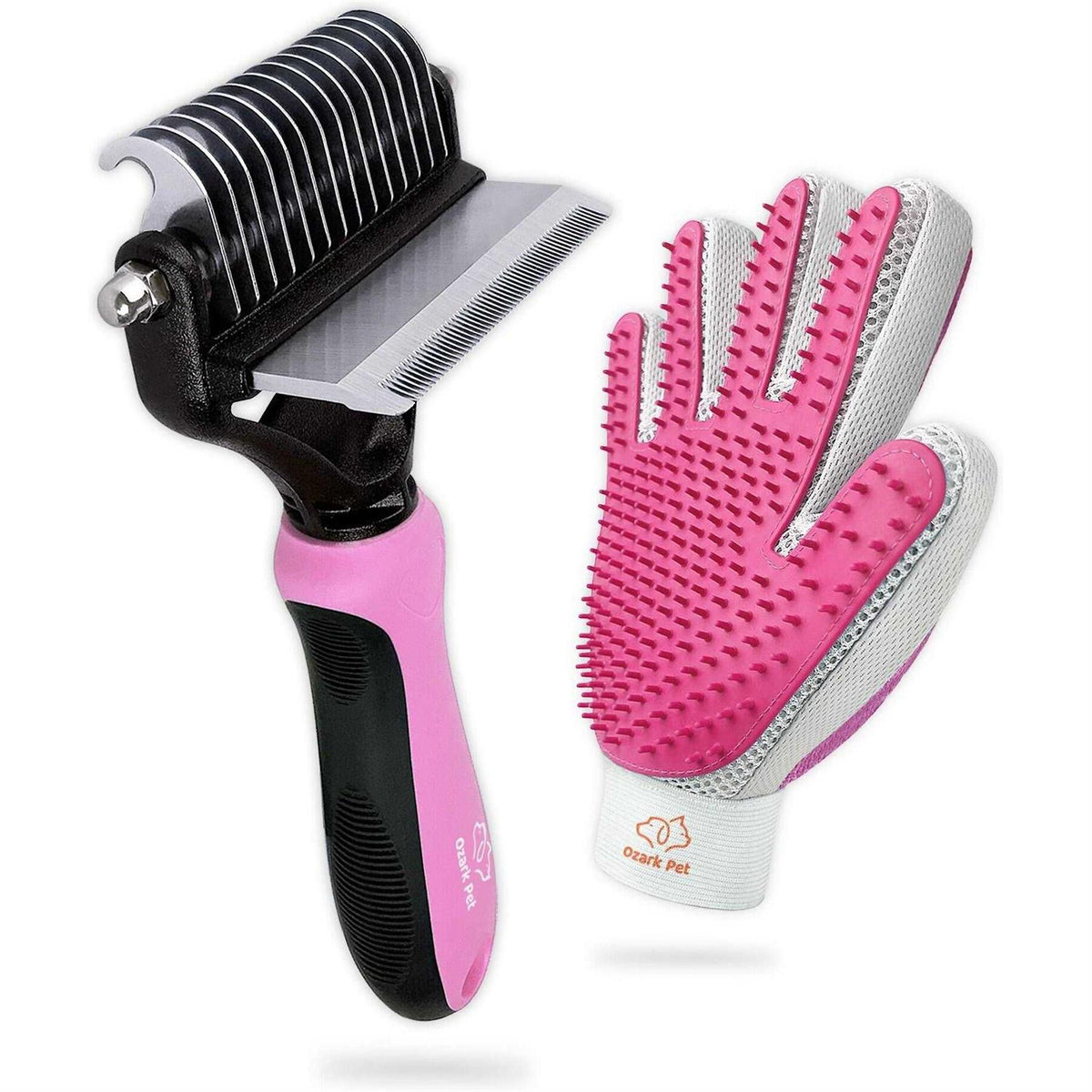 Dog and Cat Deshedding Brush and Shedding Glove U465626