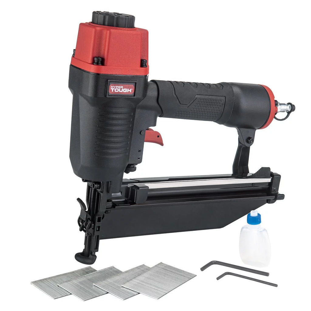 Pneumatic Straight Finish Nailer with 200 Count Nails U23496