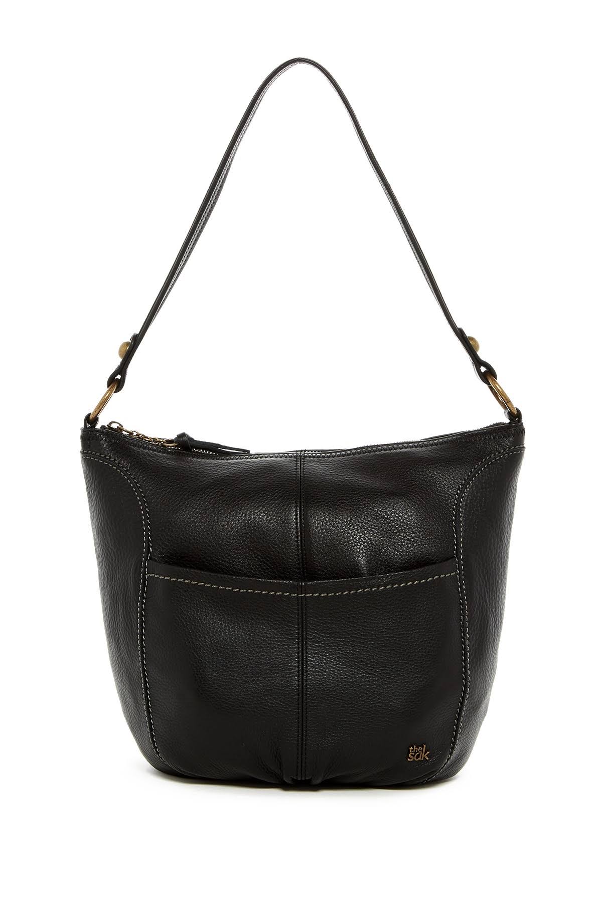 Black Leather Hobo Bag E1334