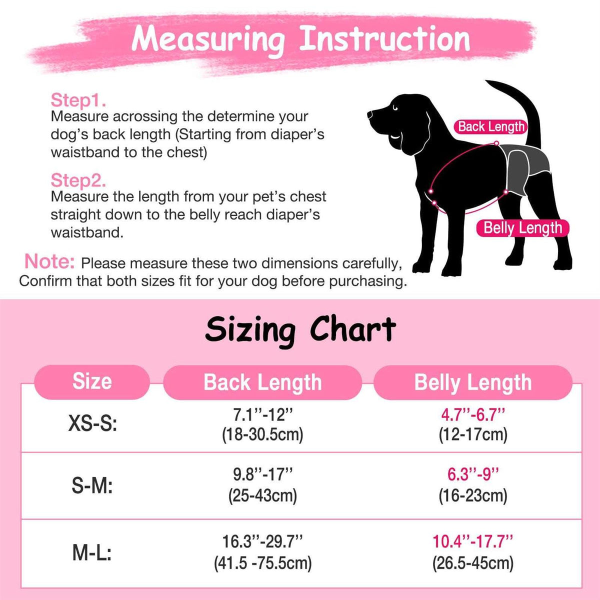 2 Pieces Dog Diaper Suspenders M478
