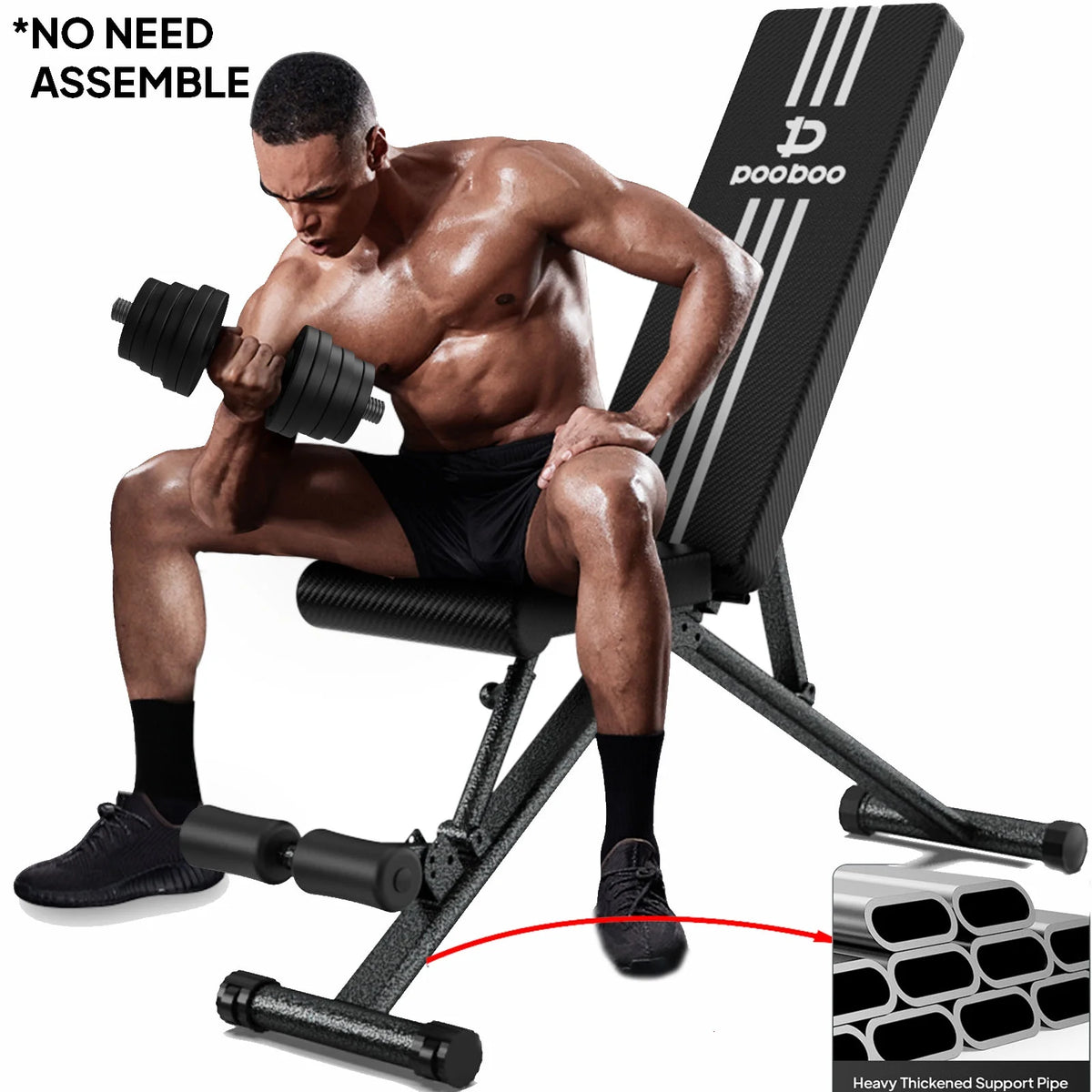 Foldable Adjustable Weight Bench H432