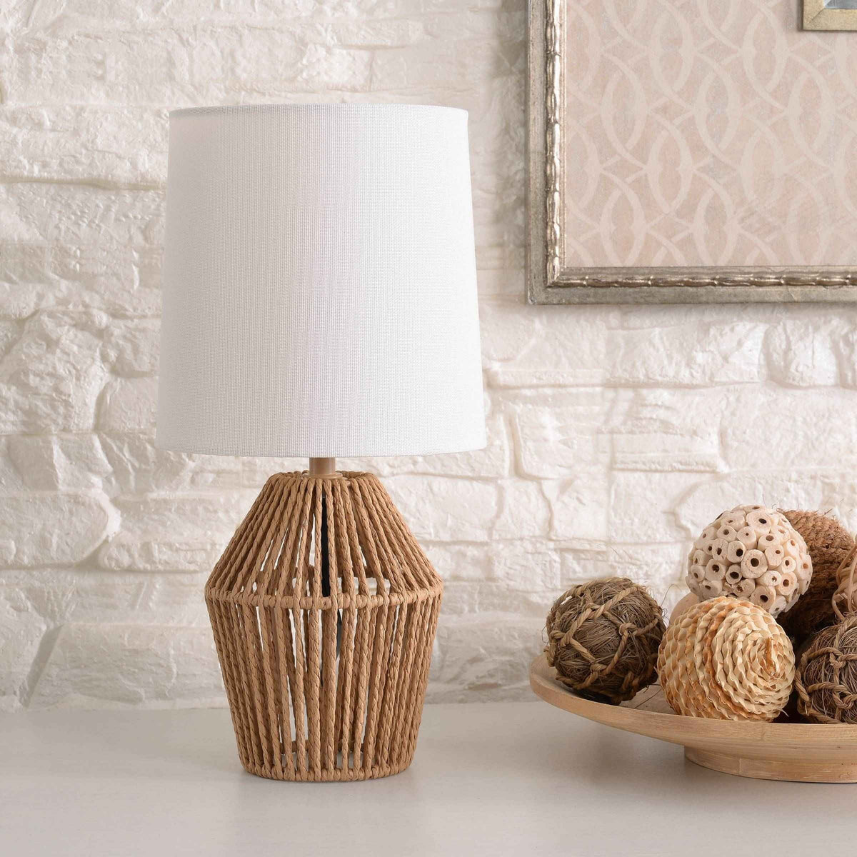 Mini Rattan Table Lamp with Shade R87533