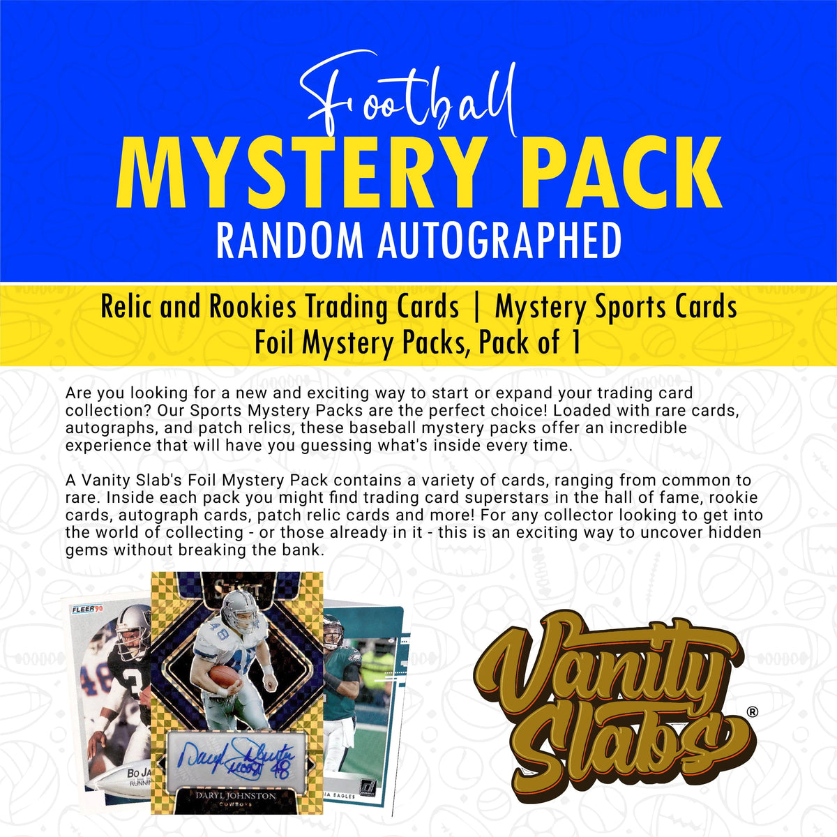 Football Mystery Pack Random Autographed Relic Rookie Trading Cards S760