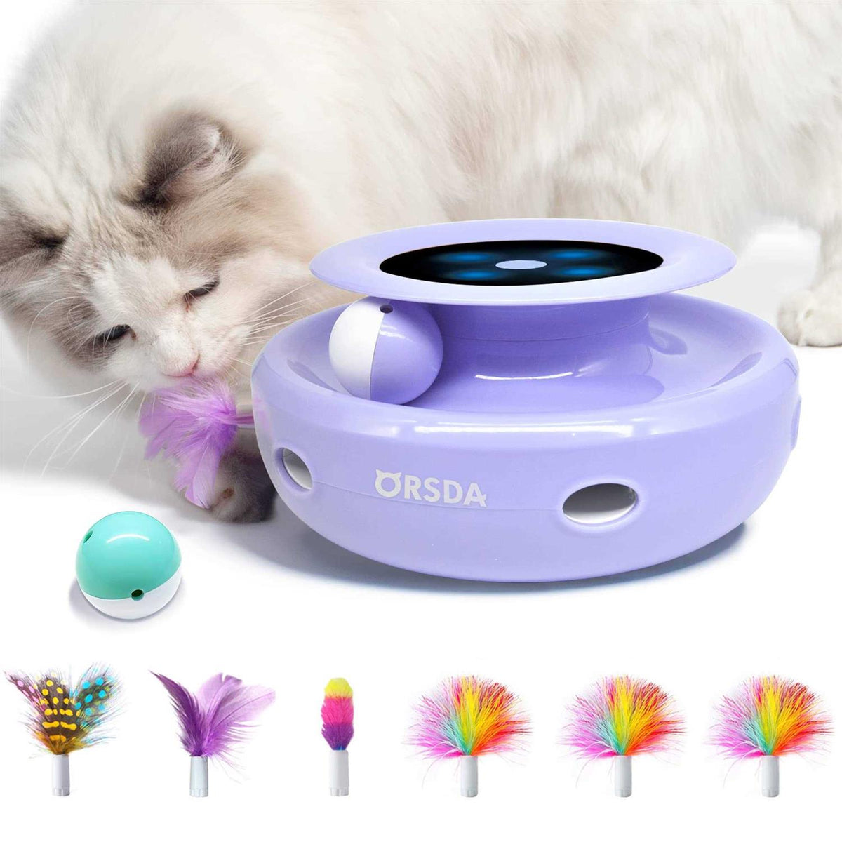 2-in-1 Interactive Automatic Cat Toy Balls B184