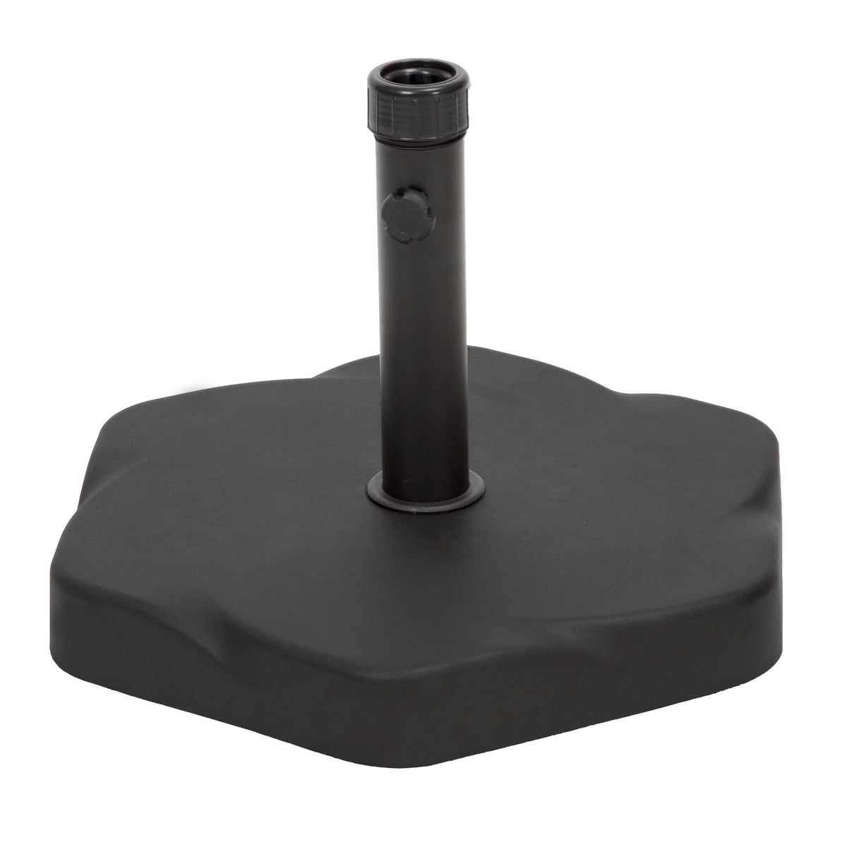Black Concrete and Steel Umbrella Base V6255