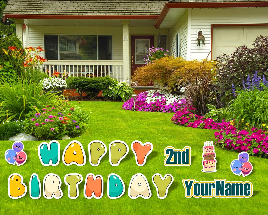 Happy Birthday Lawn Signs 13 Inch 18 Inch Q20741